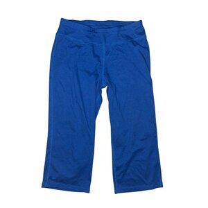 Fashion Bug Womens Blue Cotton Capri Pants L